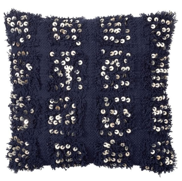 Pottery Barn Accents Pottery Barn Moroccan Wedding Blanket Pillow Cover Navy Blue Poshmark